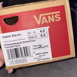 Slip on checkered vans